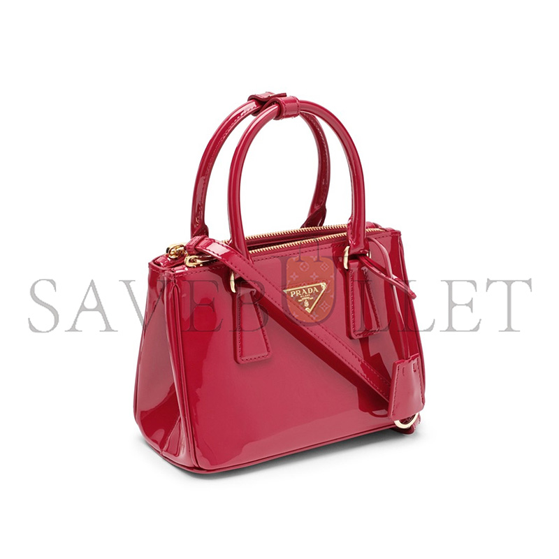 Pra*a galleria patent leather tote bag 1ba906 (20*15*9.5cm)